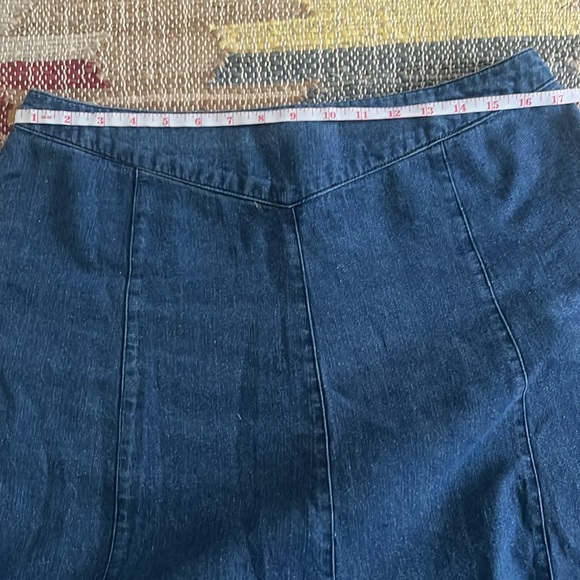 90’s Vintage CHADWICKS Dark blue denim jeans A-line maxi skirt size 12/modern 8 - Picture 5 of 5